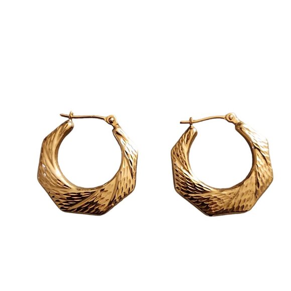 Hoop Earrings 14k Yellow-Gold* - Picture 10 of 15